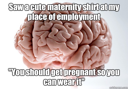 Saw a cute maternity shirt at my place of employment 