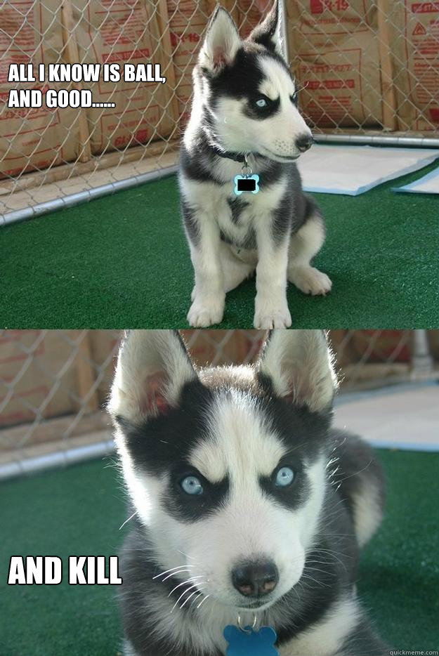 All I know is ball,
and good...... And Kill  Insanity puppy