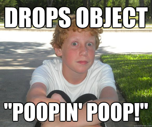 drops object 