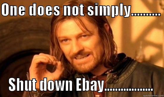 ONE DOES NOT SIMPLY..........  SHUT DOWN EBAY.................. Boromir