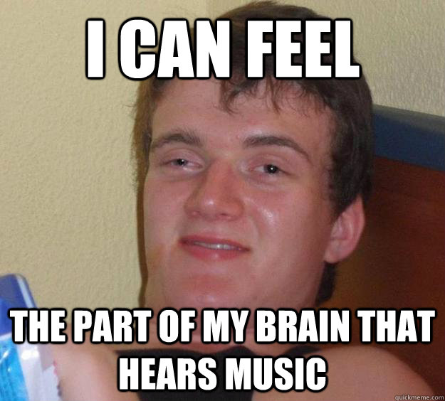 I can feel the part of my brain that hears music - I can feel the part of my brain that hears music  10 Guy