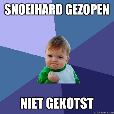 Snoeihard gezopen Niet gekotst - Snoeihard gezopen Niet gekotst  Success Kid