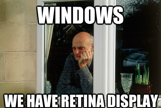 Windows We have retina display  window retina by lachlan mollison
