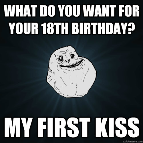 What do you want for your 18th birthday? my first kiss  Forever Alone