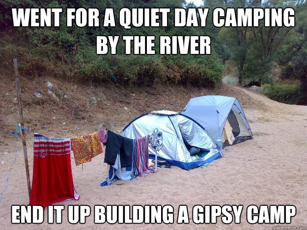 WENT FOR A QUIET DAY CAMPING BY THE RIVER END IT UP BUILDING A GIPSY CAMP - WENT FOR A QUIET DAY CAMPING BY THE RIVER END IT UP BUILDING A GIPSY CAMP  Camping