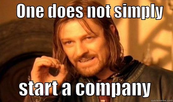      ONE DOES NOT SIMPLY          START A COMPANY      Boromir