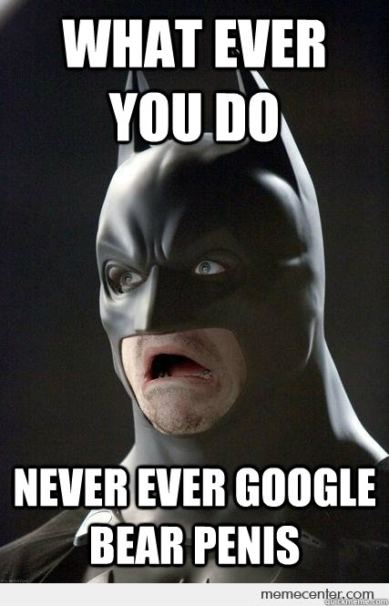 What Ever You Do Never Ever Google Bear Penis  Shocked Batman