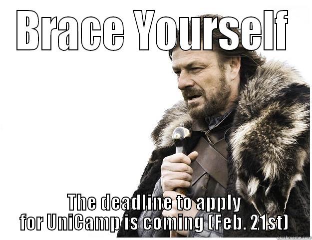 BRACE YOURSELF THE DEADLINE TO APPLY FOR UNICAMP IS COMING (FEB. 21ST) Imminent Ned