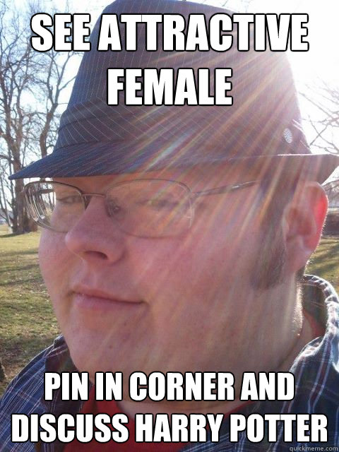 SEE ATTRACTIVE FEMALE PIN IN CORNER AND DISCUSS HARRY POTTER - SEE ATTRACTIVE FEMALE PIN IN CORNER AND DISCUSS HARRY POTTER  Fedora Townie