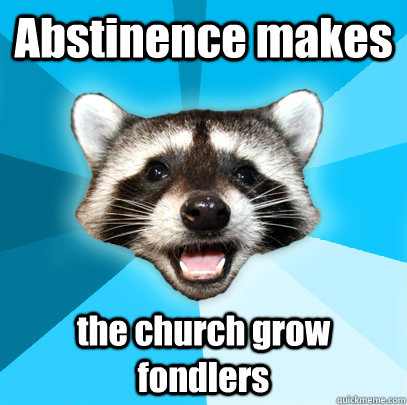 Abstinence makes the church grow fondlers  Lame Pun Coon