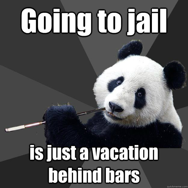 Going to jail is just a vacation behind bars  Propapanda