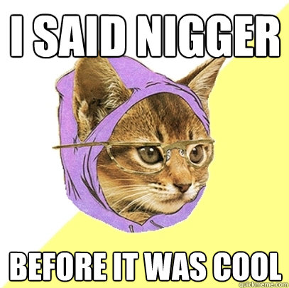 I said nigger Before it was cool  Hipster Kitty