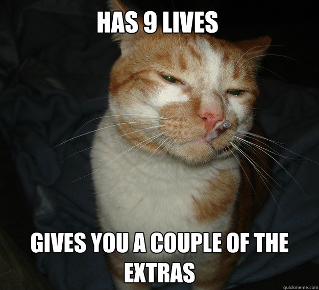 has 9 lives gives you a couple of the extras  Cool Cat Craig