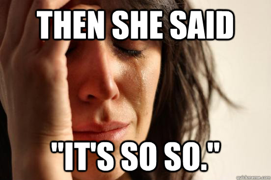 Then she said  
