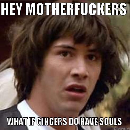 HEY MOTHERFUCKERS  WHAT IF GINGERS DO HAVE SOULS conspiracy keanu
