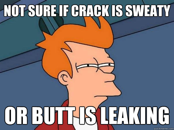 Not sure if crack is sweaty or butt is leaking  Futurama Fry