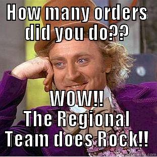 HOW MANY ORDERS DID YOU DO?? WOW!! THE REGIONAL TEAM DOES ROCK!! Creepy Wonka