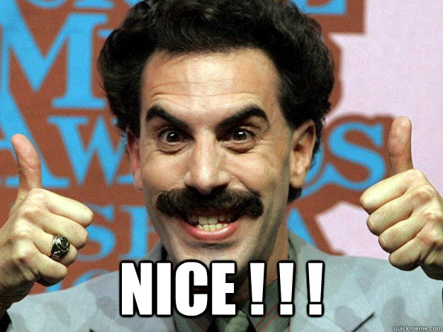 NICE ! ! ! - NICE ! ! !  BORAT NICE !!!!