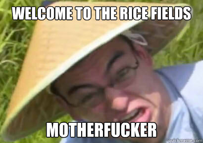 Welcome to the rice fields Motherfucker - Welcome to the rice fields Motherfucker  Rice Fields