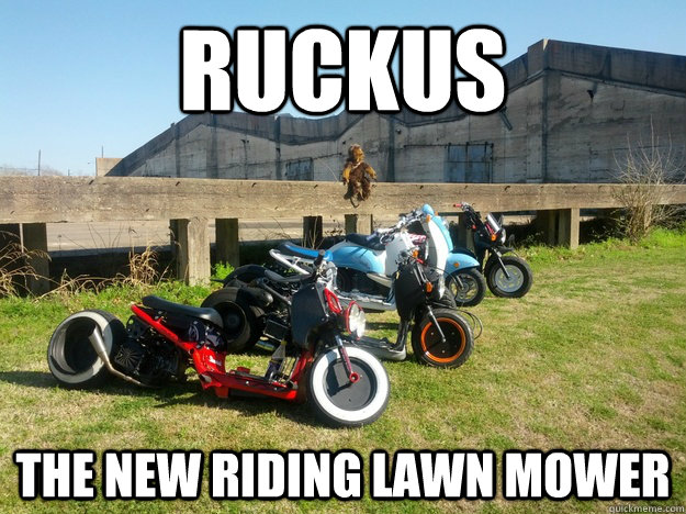 ruckus the new riding lawn mower - ruckus the new riding lawn mower  Misc