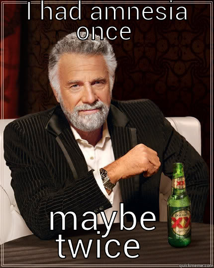 I HAD AMNESIA ONCE MAYBE TWICE  The Most Interesting Man In The World