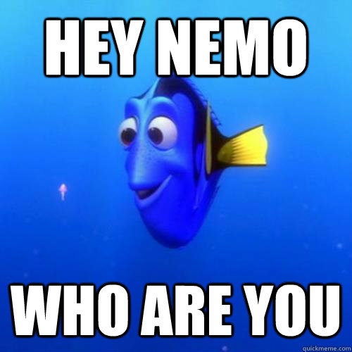 Hey Nemo Who are you - Hey Nemo Who are you  dory