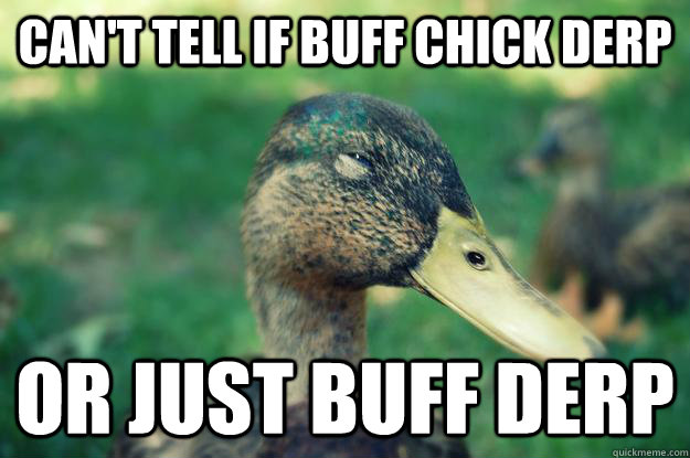 can't tell if buff chick derp or just buff derp  