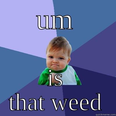 UM IS THAT WEED Success Kid