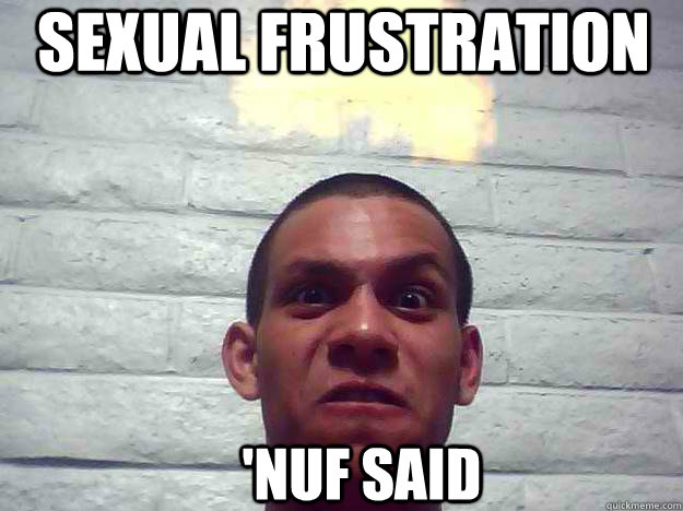 sexual frustration 'nuf said - sexual frustration 'nuf said  Frustration