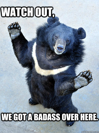 Watch out, We got a badass over here. - Watch out, We got a badass over here.  Badass Bear