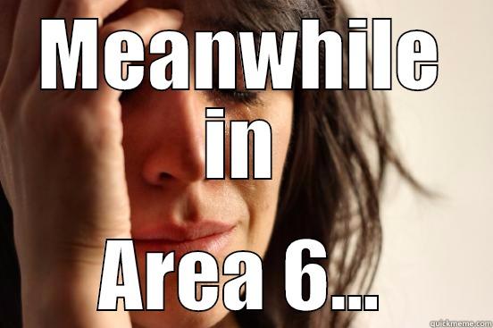 MEANWHILE IN AREA 6... First World Problems