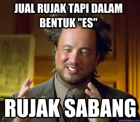jual rujak tapi dalam bentuk 