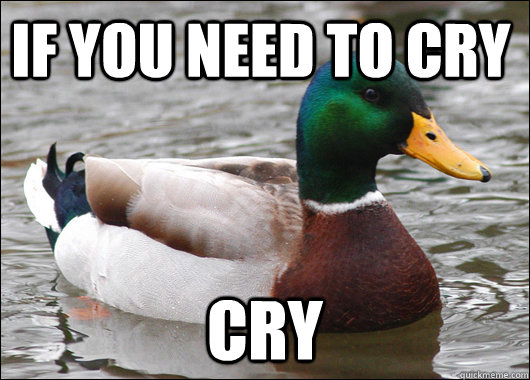 If you need to cry cry - If you need to cry cry  Actual Advice Mallard