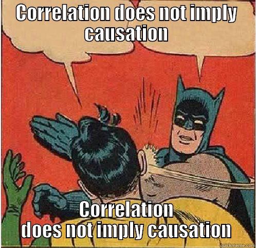 CORRELATION DOES NOT IMPLY CAUSATION CORRELATION DOES NOT IMPLY CAUSATION Batman Slapping Robin
