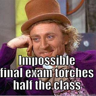  IMPOSSIBLE FINAL EXAM TORCHES HALF THE CLASS Condescending Wonka