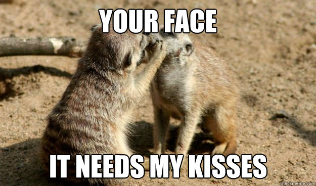 Your face it needs my kisses  kisses