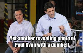 Yet another revealing photo of Paul Ryan with a dumbell. - Yet another revealing photo of Paul Ryan with a dumbell.  Paul Ryans Dumbell
