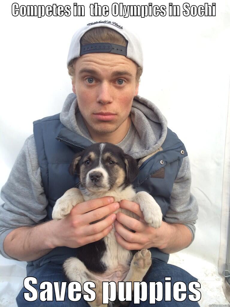 COMPETES IN  THE OLYMPICS IN SOCHI SAVES PUPPIES Misc