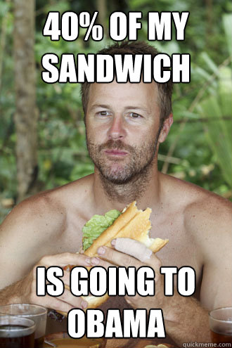40% of my sandwich IS GOING TO OBAMA - 40% of my sandwich IS GOING TO OBAMA  Misc