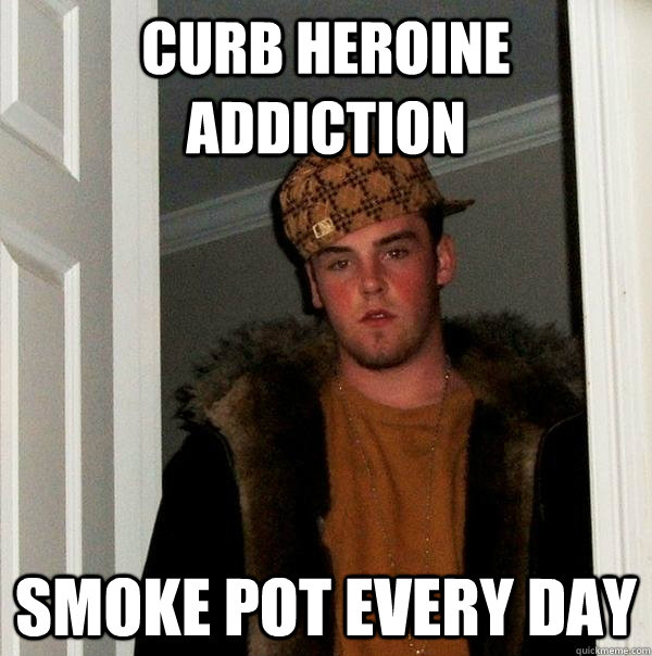 curb heroine addiction Smoke pot every day  Scumbag Steve