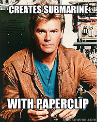 creates submarine with paperclip  