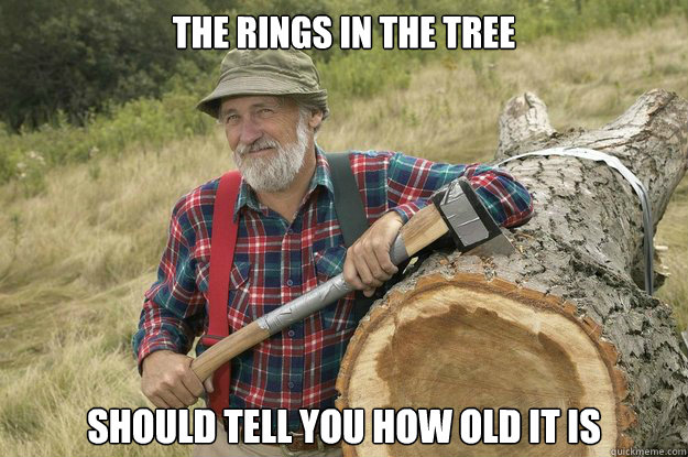 The Rings In The Tree Should Tell You How Old It Is  