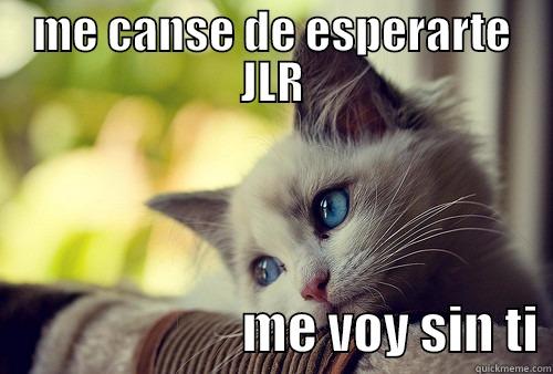 ME CANSE DE ESPERARTE JLR                         ME VOY SIN TI First World Problems Cat