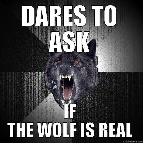 DARES TO ASK IF THE WOLF IS REAL Insanity Wolf