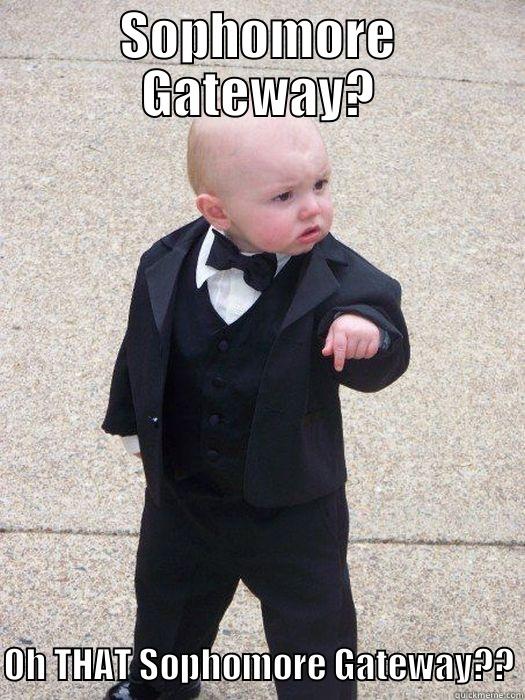 SOPHOMORE GATEWAY? OH THAT SOPHOMORE GATEWAY?? Baby Godfather