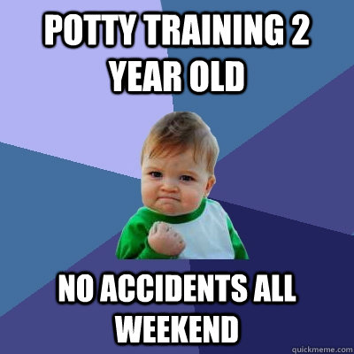 Potty training 2 year old no accidents all weekend  Success Kid