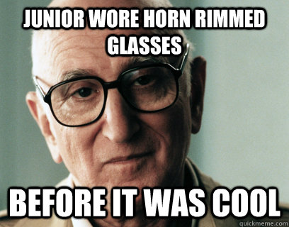 JUNIOR WORE HORN RIMMED GLASSES BEFORE IT WAS COOL  SOPRANO