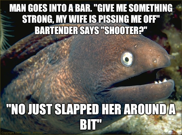 Man goes into a bar. 