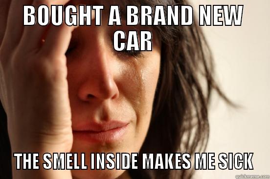 BOUGHT A BRAND NEW CAR THE SMELL INSIDE MAKES ME SICK First World Problems