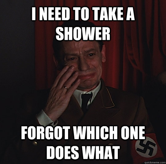 I need to take a shower forgot which one does what  